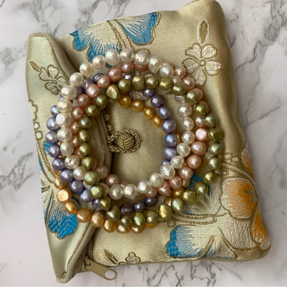 Honora Set of 5 Freshwater Cultured Baroque Pearl Stretch Bracelet s